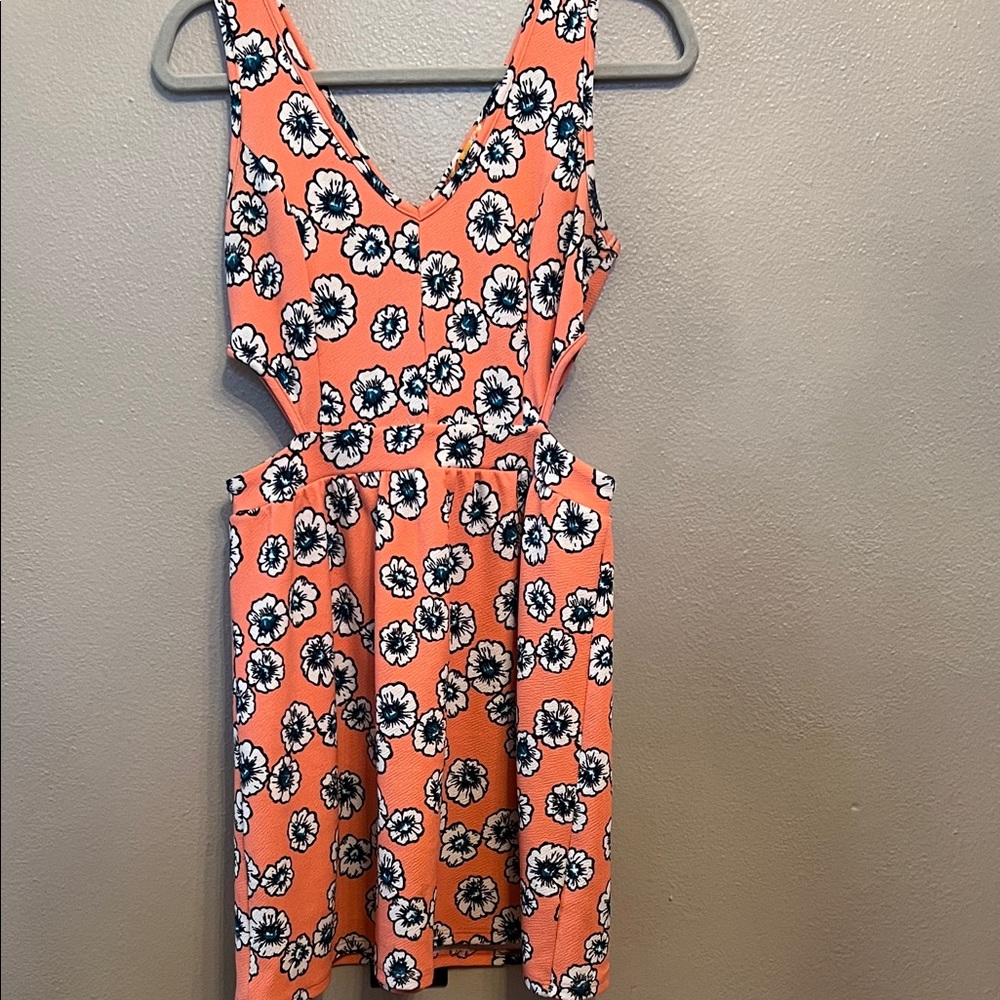 Always Floral Orange Midi Dress